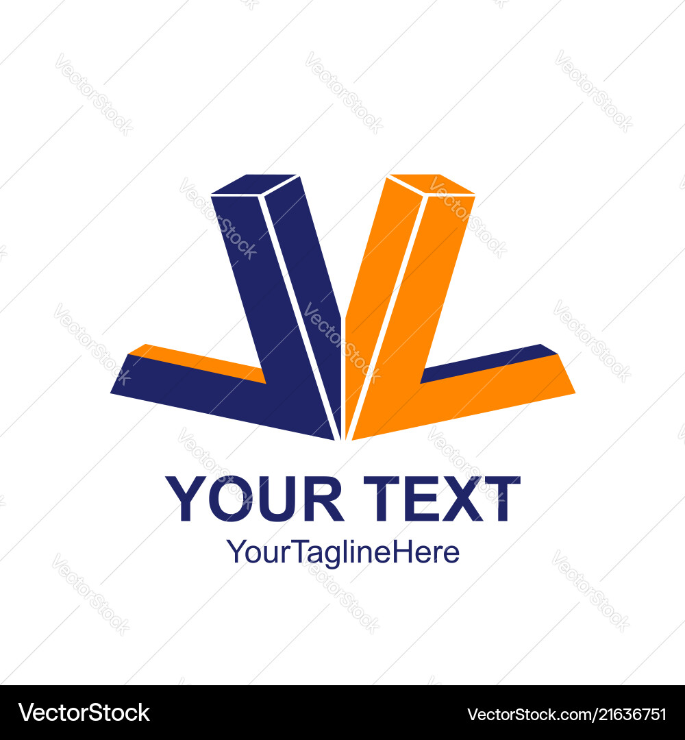 Initial letter v logo design template element Vector Image