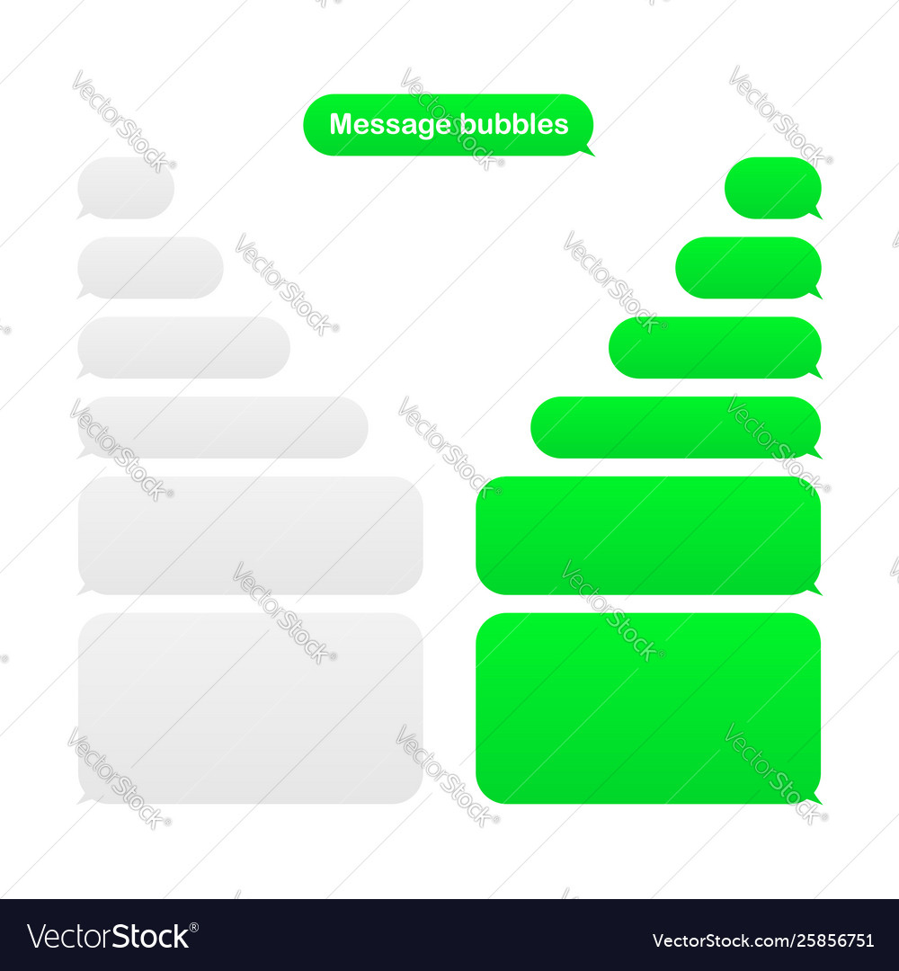 Message bubbles design template for messenger