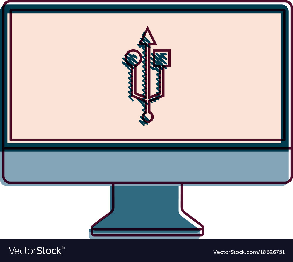 Monitor computer usb app button screen