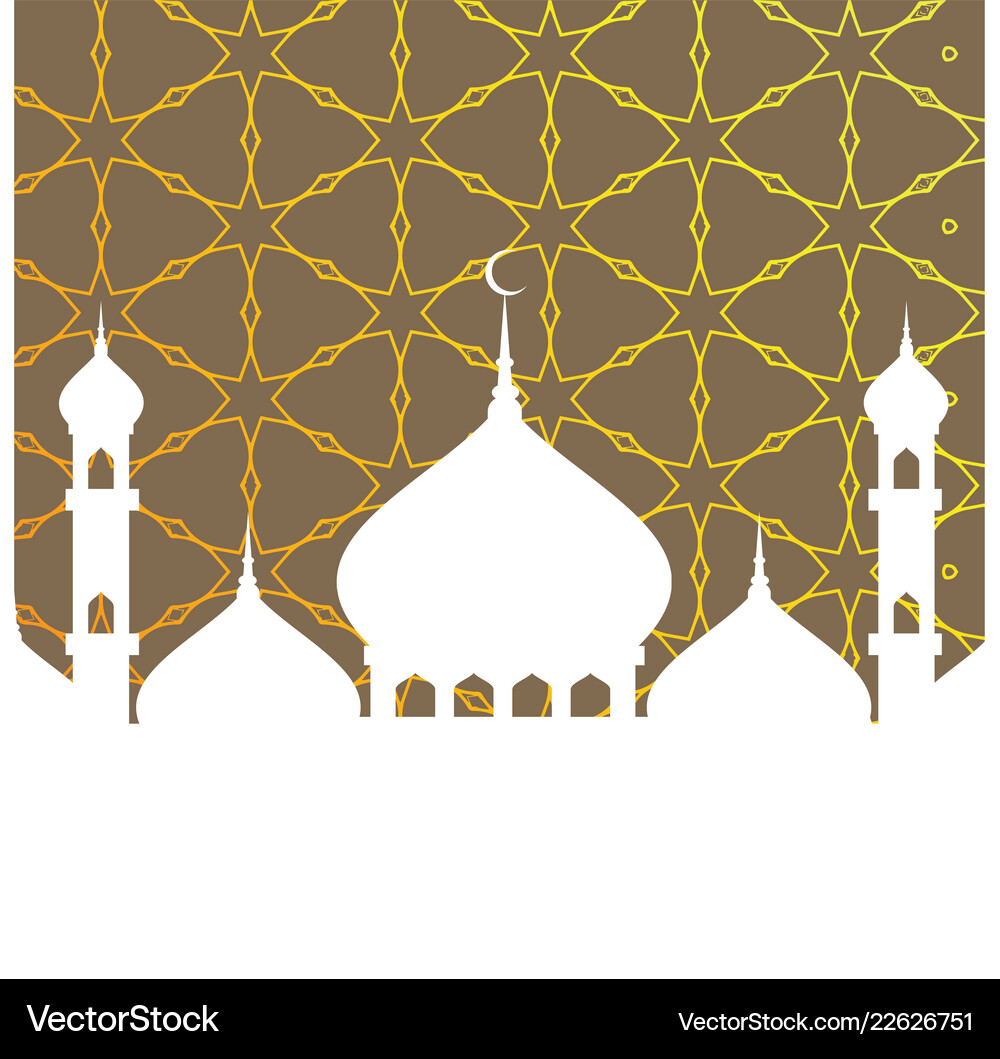 Mosque islamic logo Royalty Free Vector Image - VectorStock