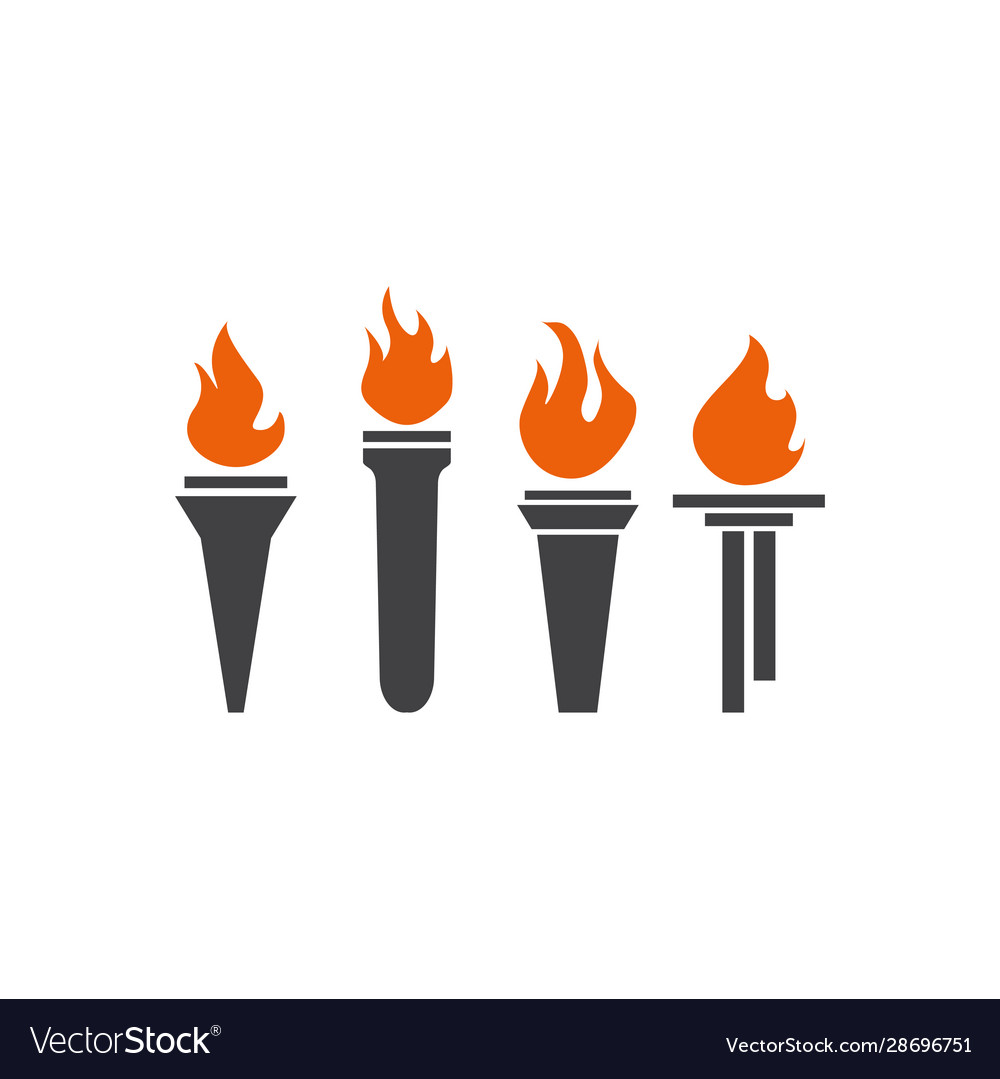 Set torch icon design template
