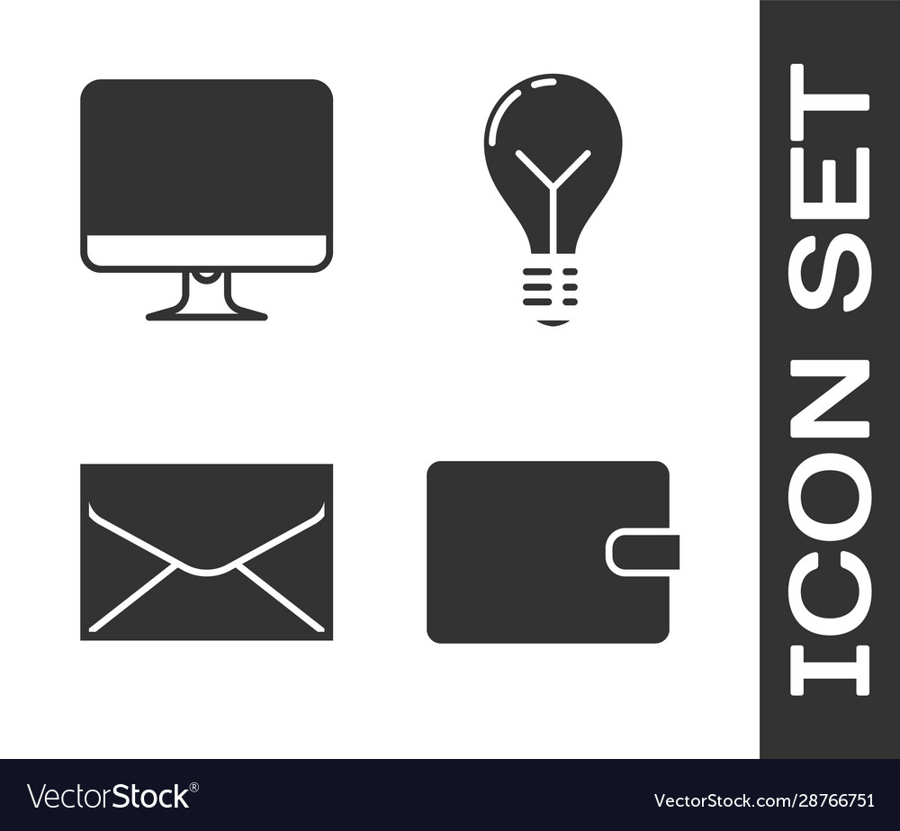 Set wallet computer monitor screen envelope