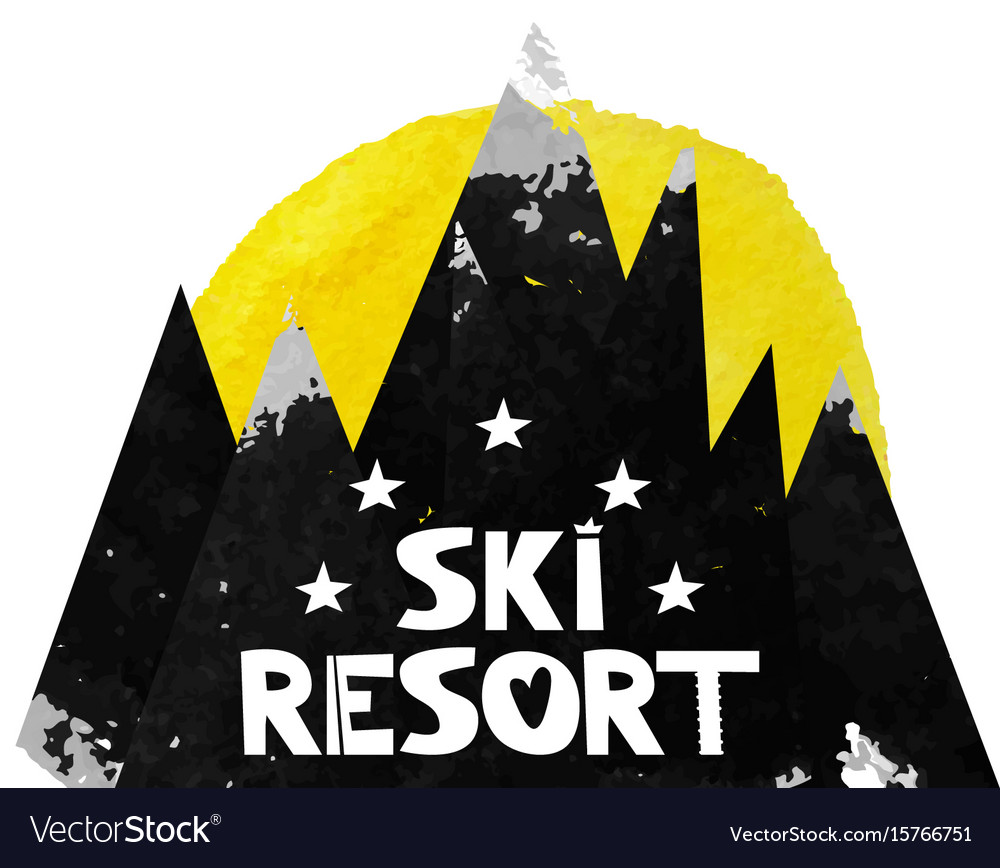 Ski Resort Advertising Adventures In The Vector Image