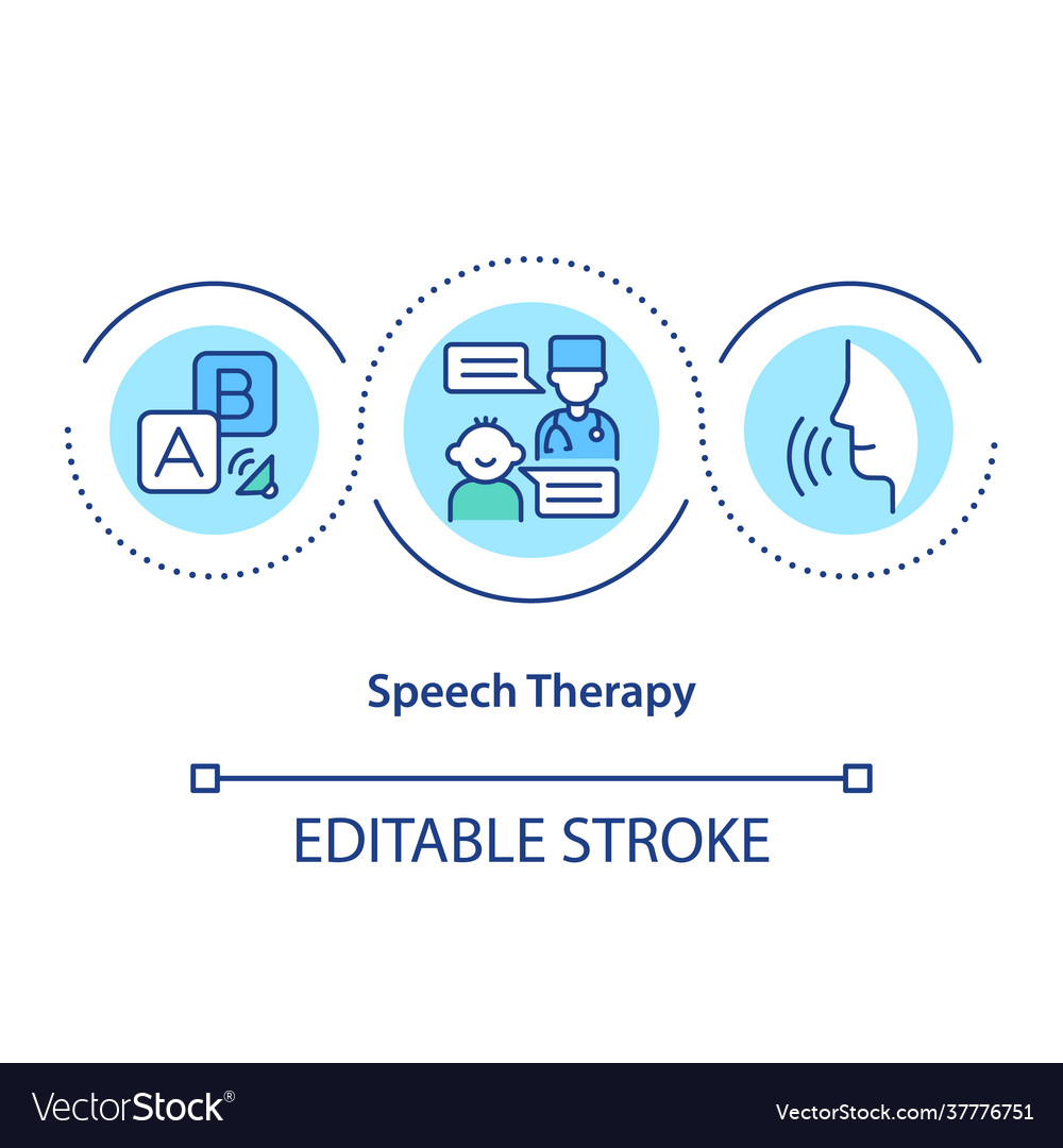 Speech Therapy Concept Icon Royalty Free Vector Image 4982