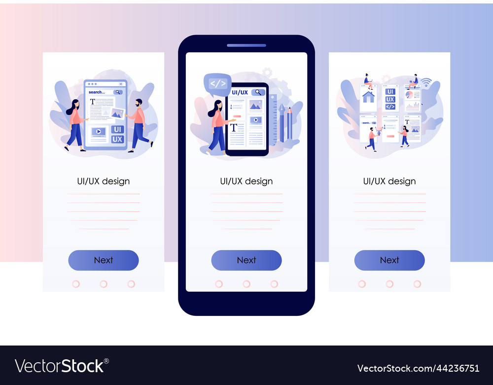 Web ui ux design mobile app Entwicklung vector image Web ui ux design mobile app Entwicklung