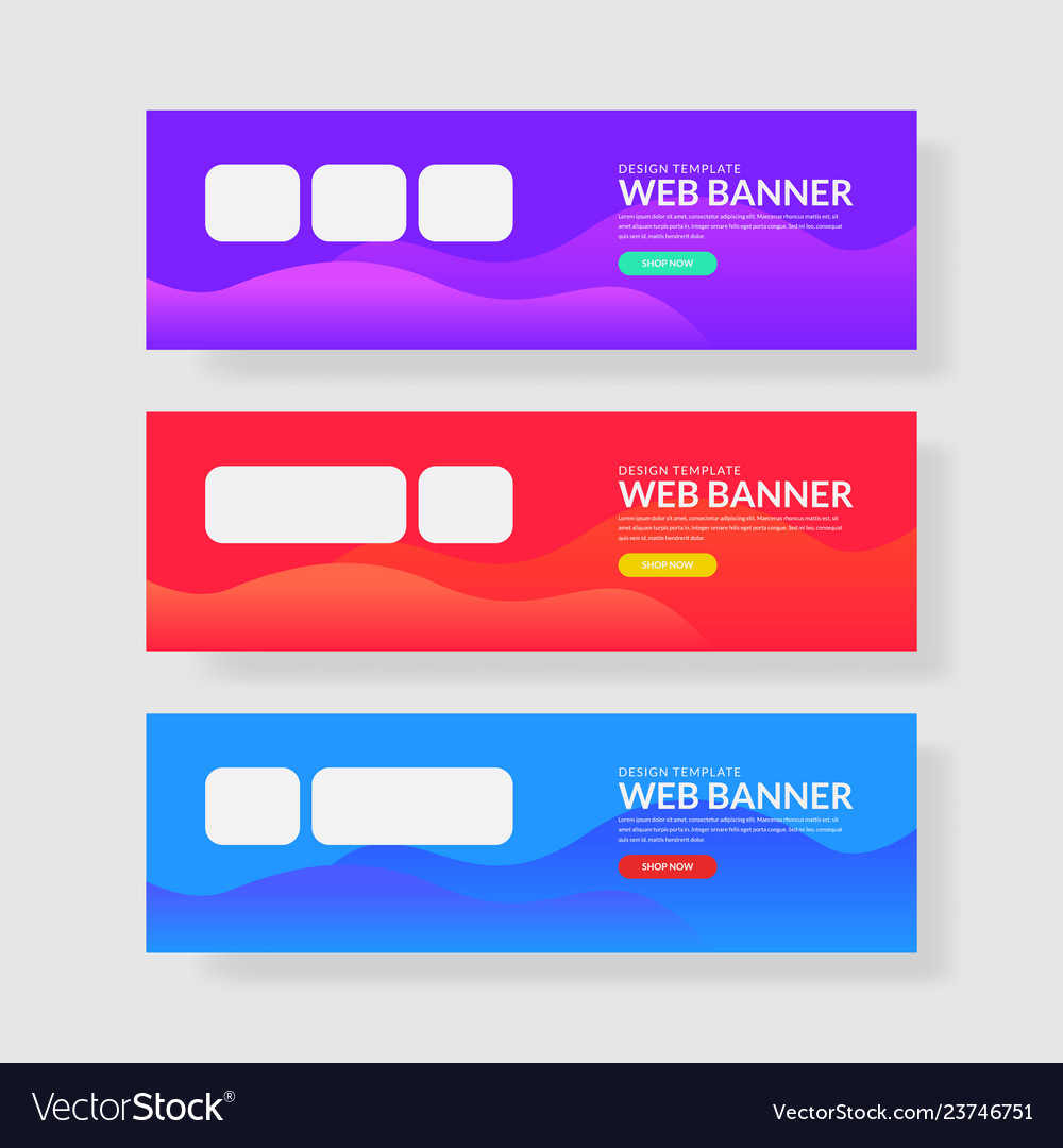 Website banner ui ux Royalty Free Vector Image