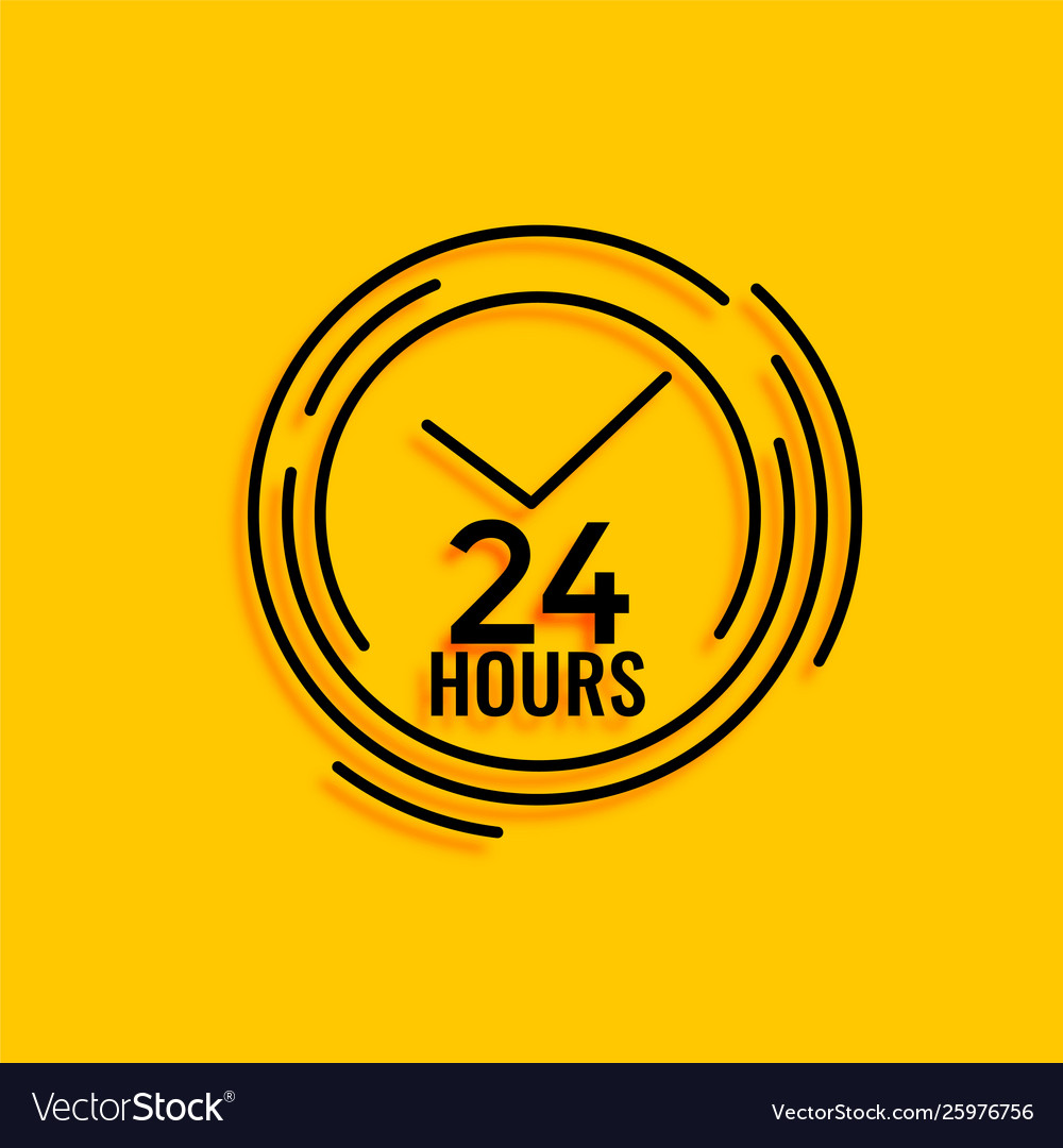 24 hours open line clock concept design