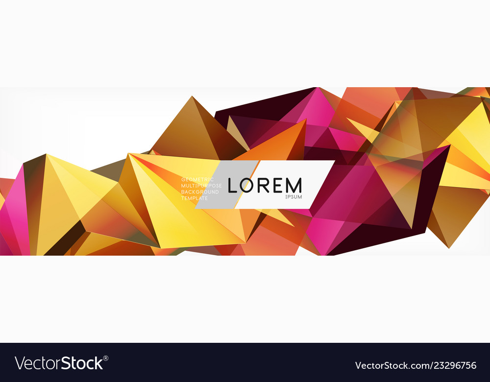 Abstract 3D Triangle Backdrop