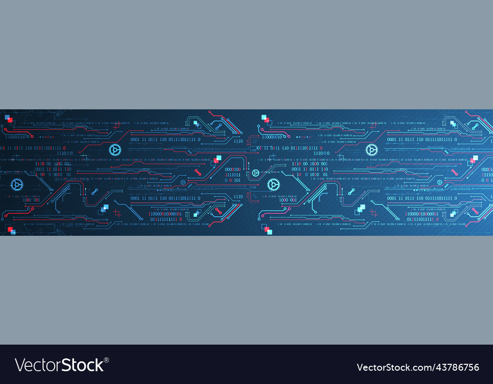 Abstract technology concept computer code Vector Image