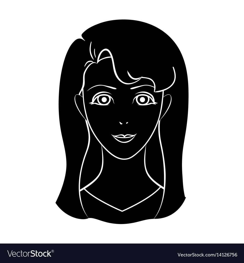 Avatar Girl With White Hair Avatar And Face Vector Image