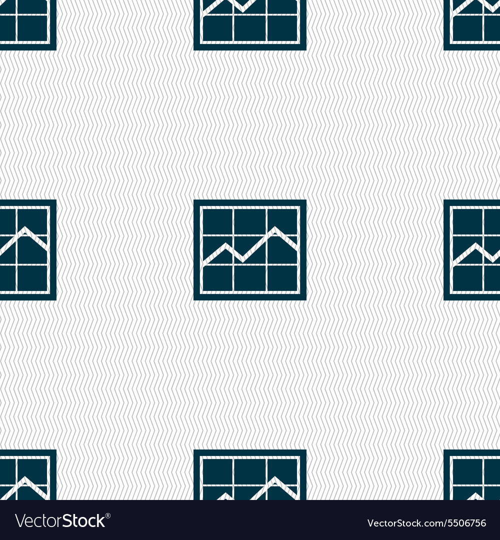 Chart icon sign seamless pattern with geometric