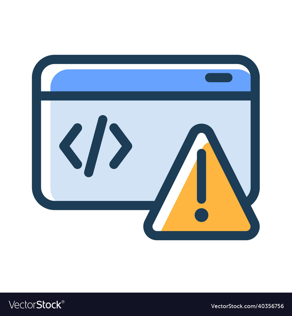 Fehlermeldung Alarm Code Programm einzeln isoliert vector image Fehlermeldung Alarm Code Programm einzeln isoliert