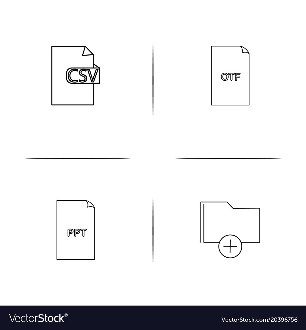 Files and folders sign simple linear icon