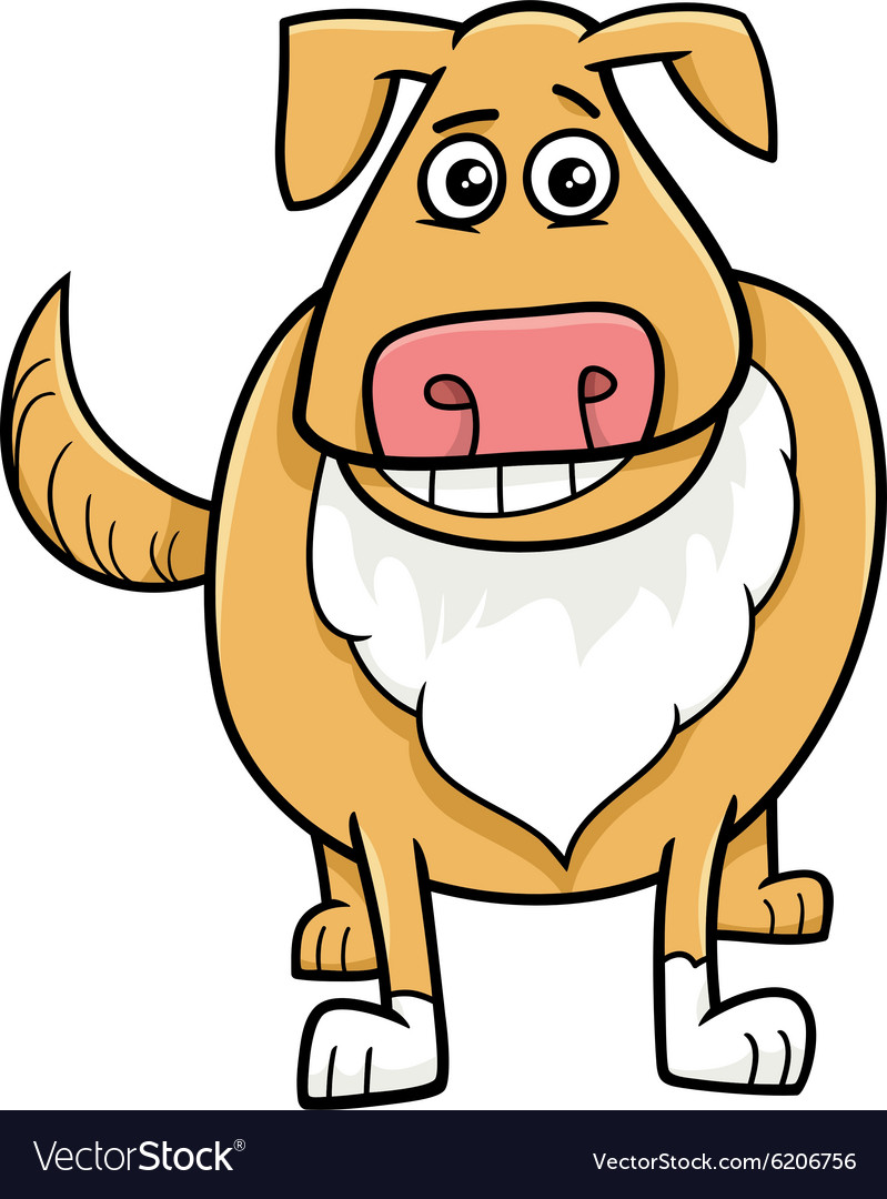 Funny dog cartoon Royalty Free Vector Image - VectorStock