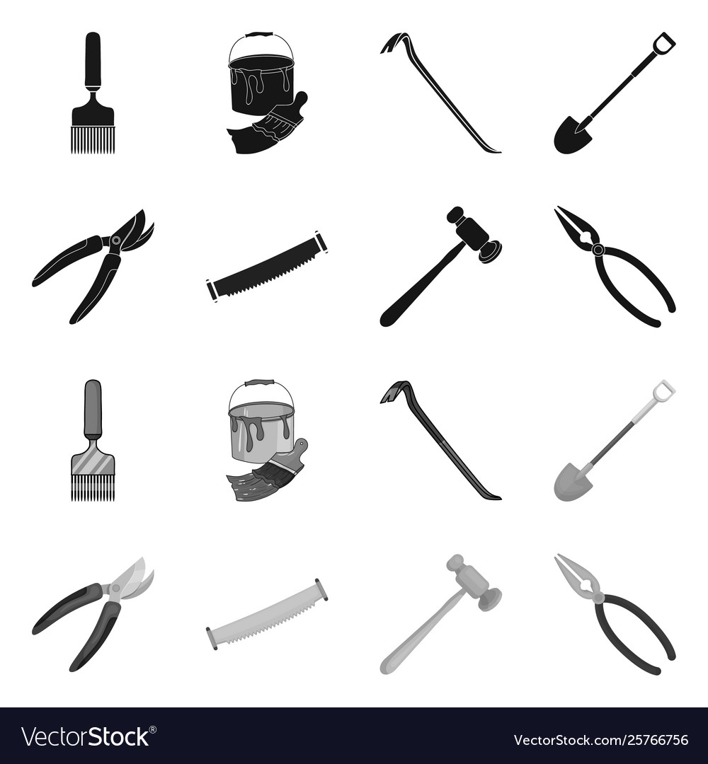 Isolated object tool and construction symbol vector image Isolated object tool and construction symbol
