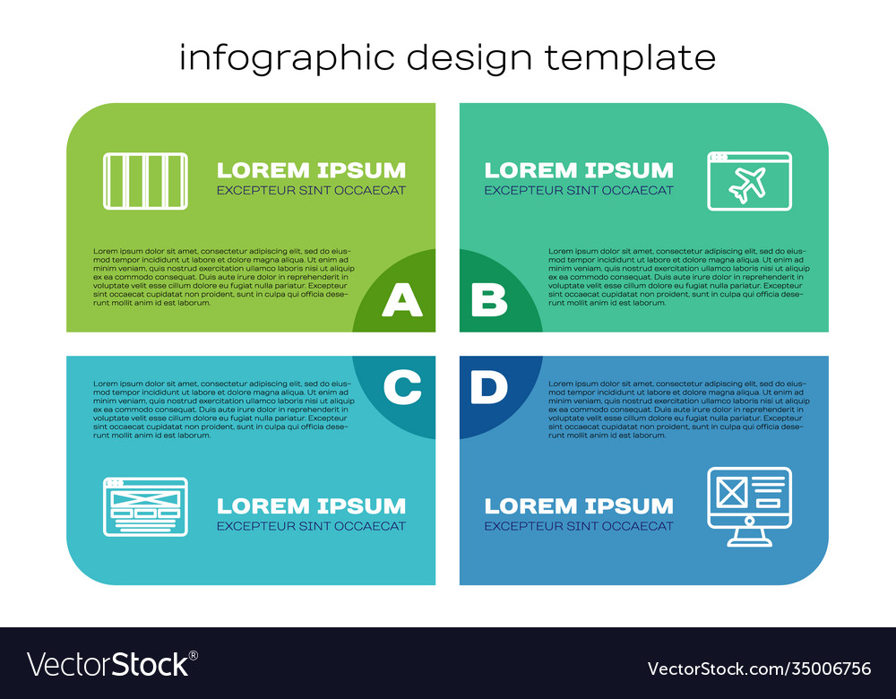 Set line ui or ux design color palette guide vector image Set line ui or ux design color palette guide
