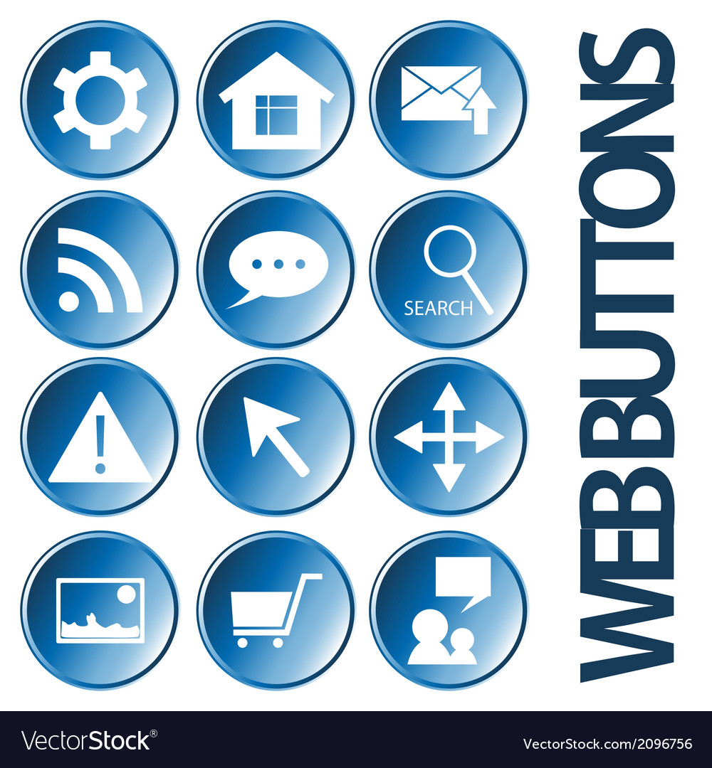 Web icons circle buttons