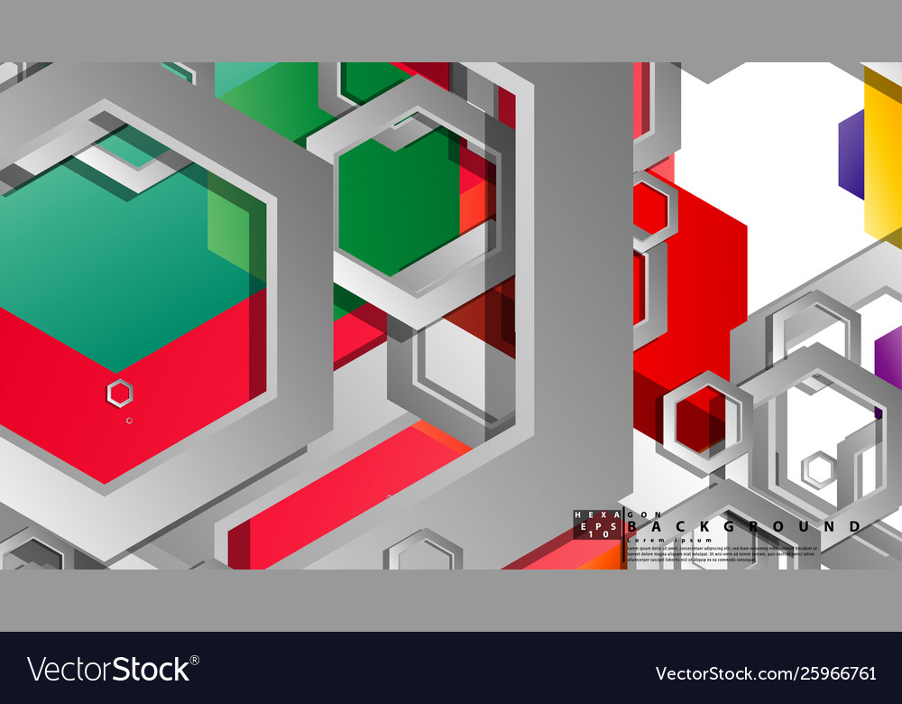 Abstract geometric background with hexagon Vector Image Abstract geometric background with hexagon