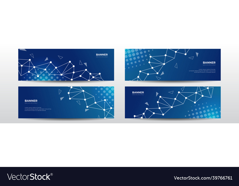 Blue abstract technology business long banner