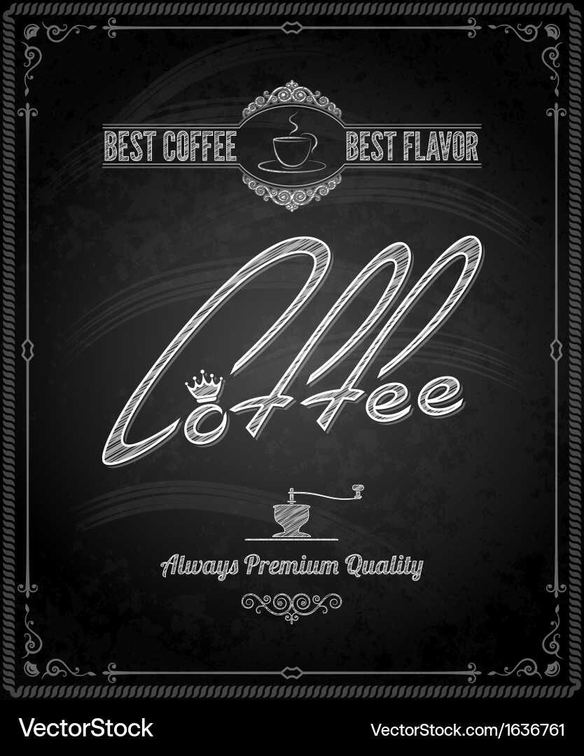 Chalkboard coffee Royalty Free Vector Image - VectorStock
