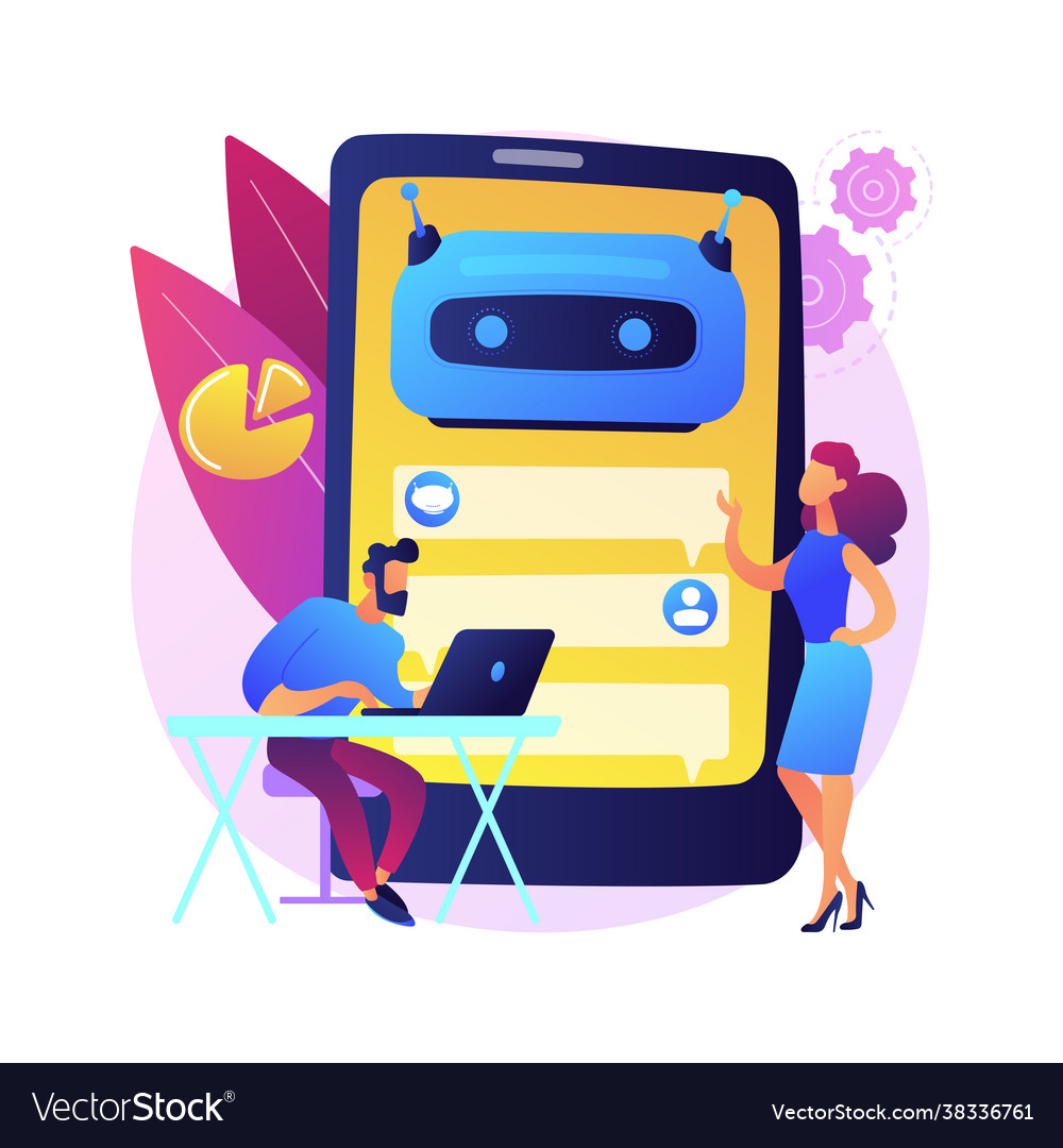 Chatbot development platform abstract concept