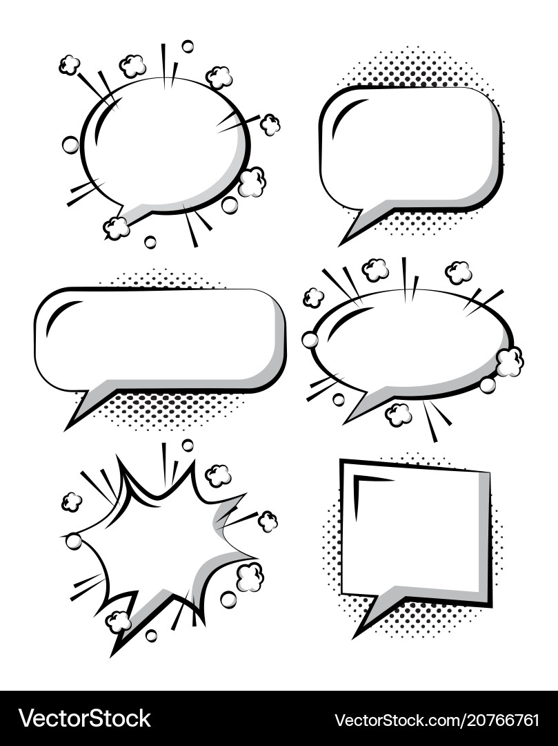 Comic pop art speech bubble Royalty Free Vector Image