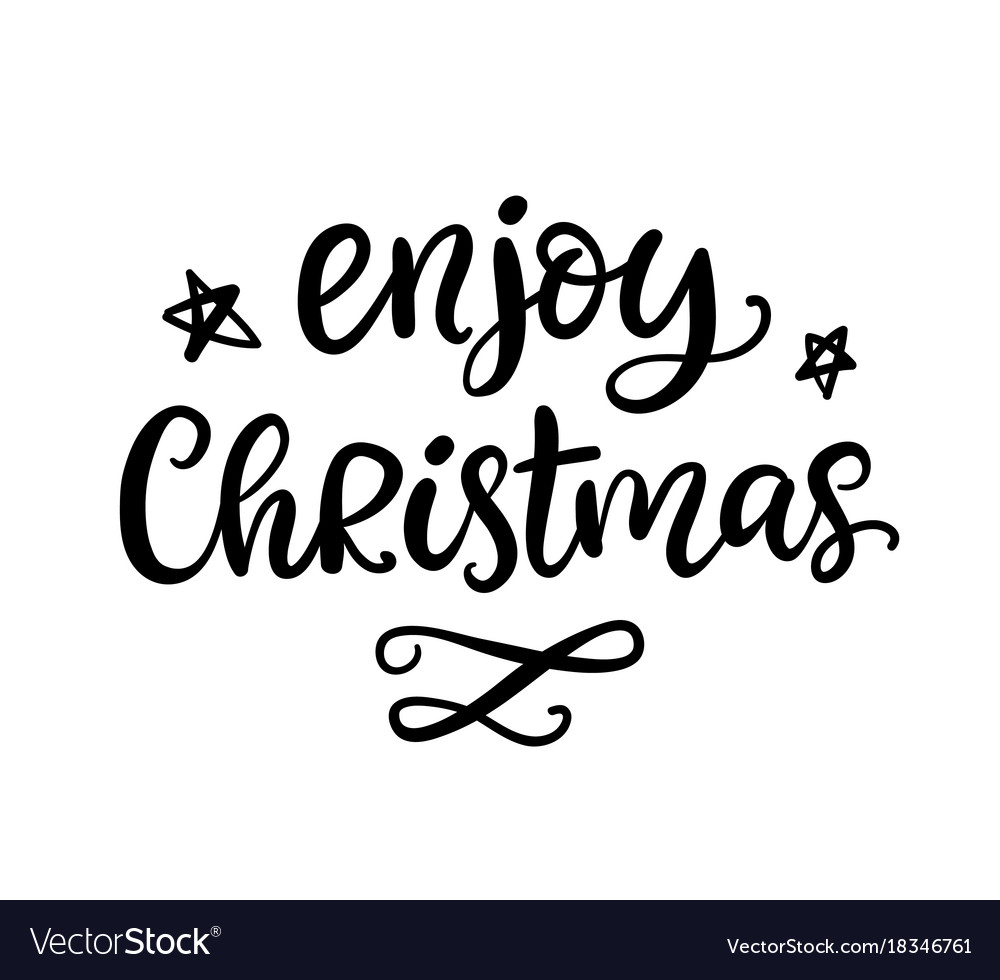 enjoy christmas phrase ink