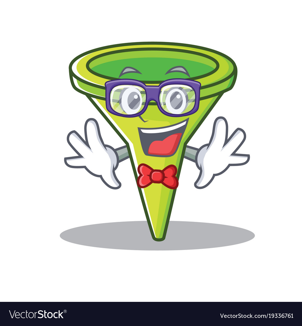 Geek funnel character cartoon style
