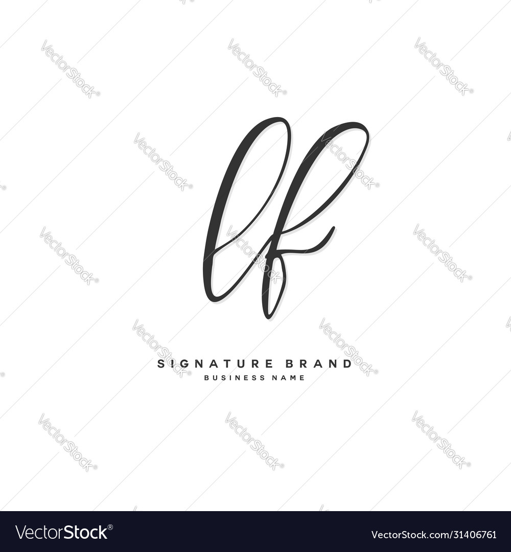 L f lf initial letter handwriting and signature