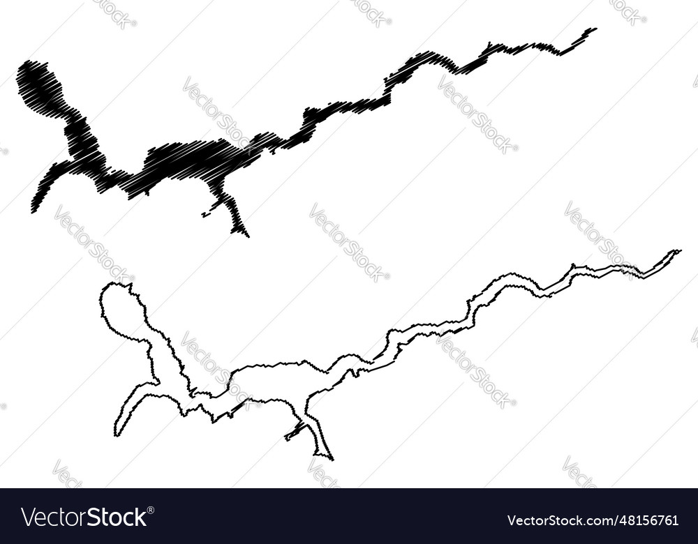 Lake sarez republic of tajikistan map scribble