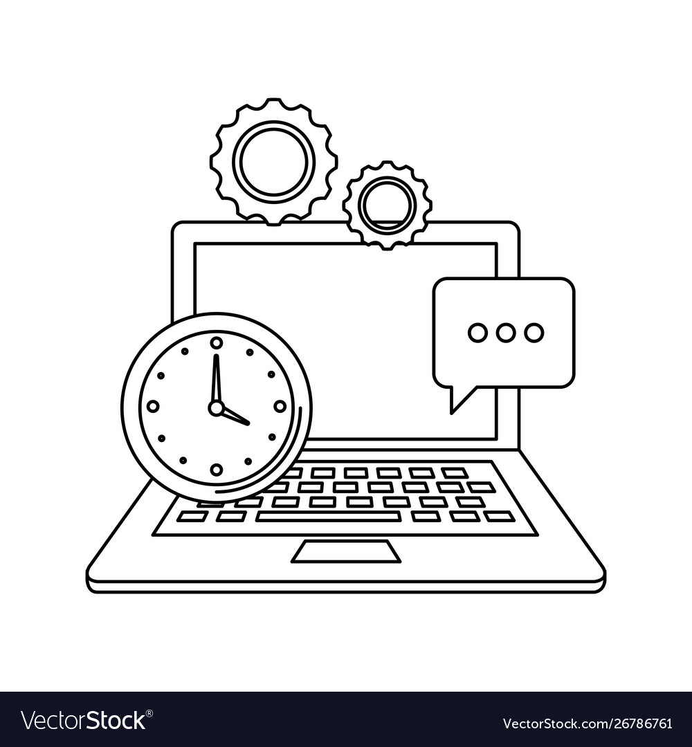 Laptop computer with gears settings