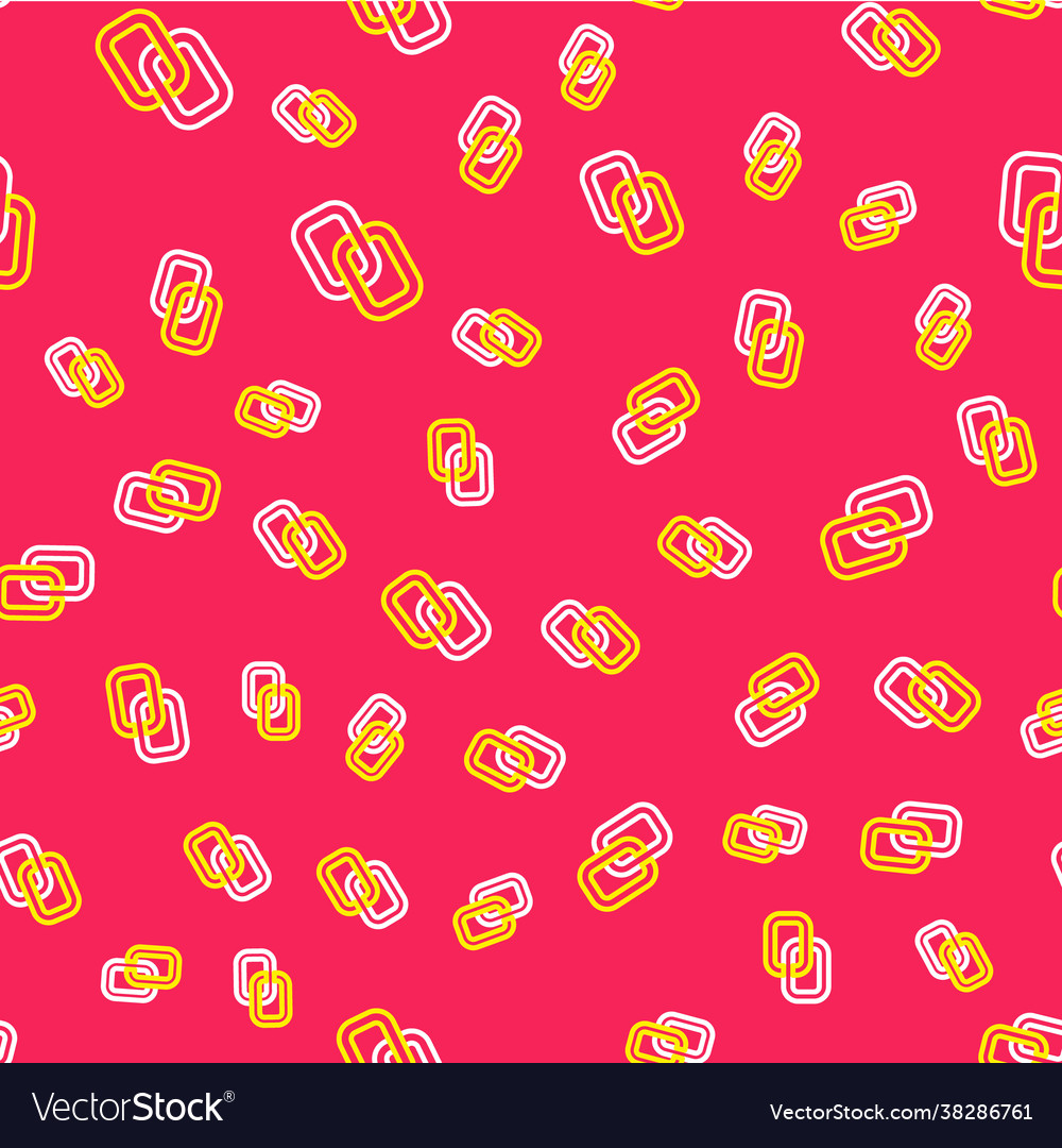 Line chain link icon isolated seamless pattern vector image Line chain link icon isolated seamless pattern