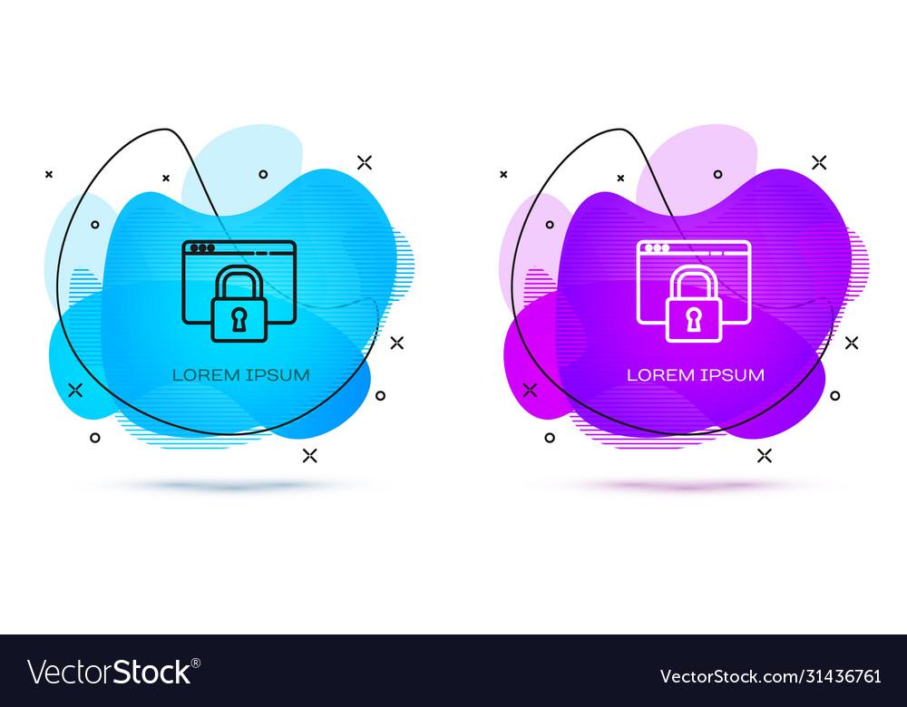 Line sichern Sie Ihre Website mit https ssl icon vector image Line sichern Sie Ihre Website mit https ssl icon