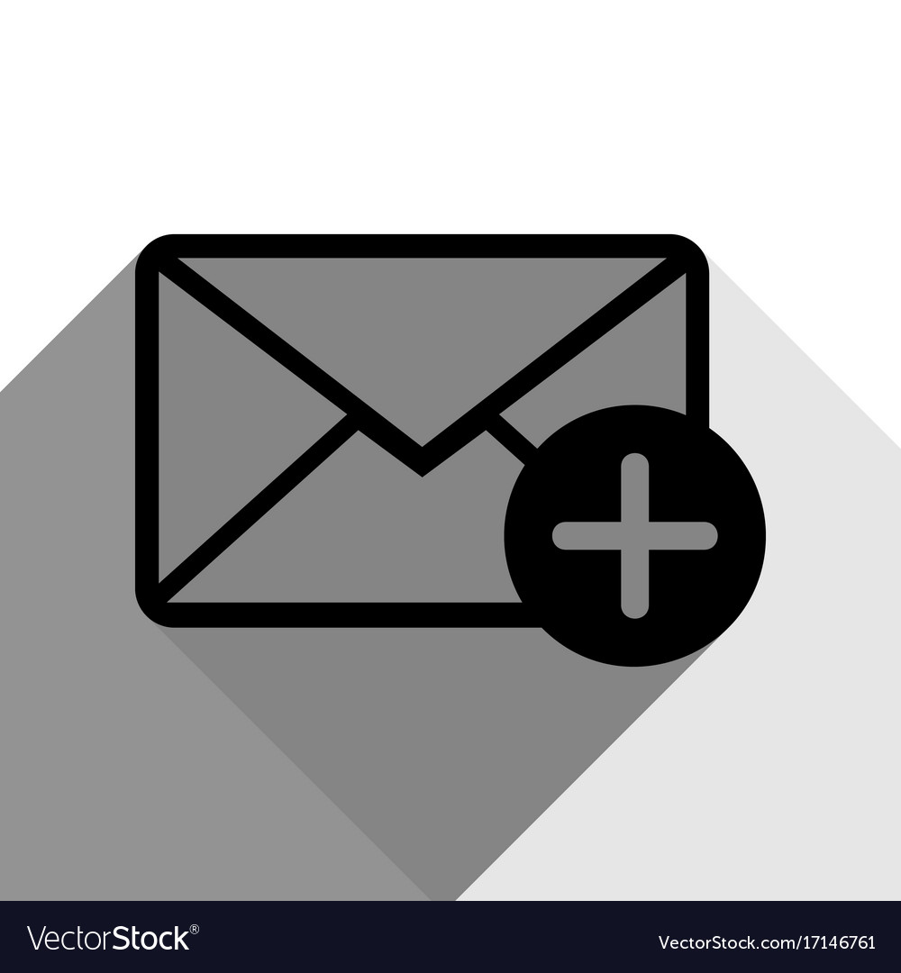 Mail sign with add mark
