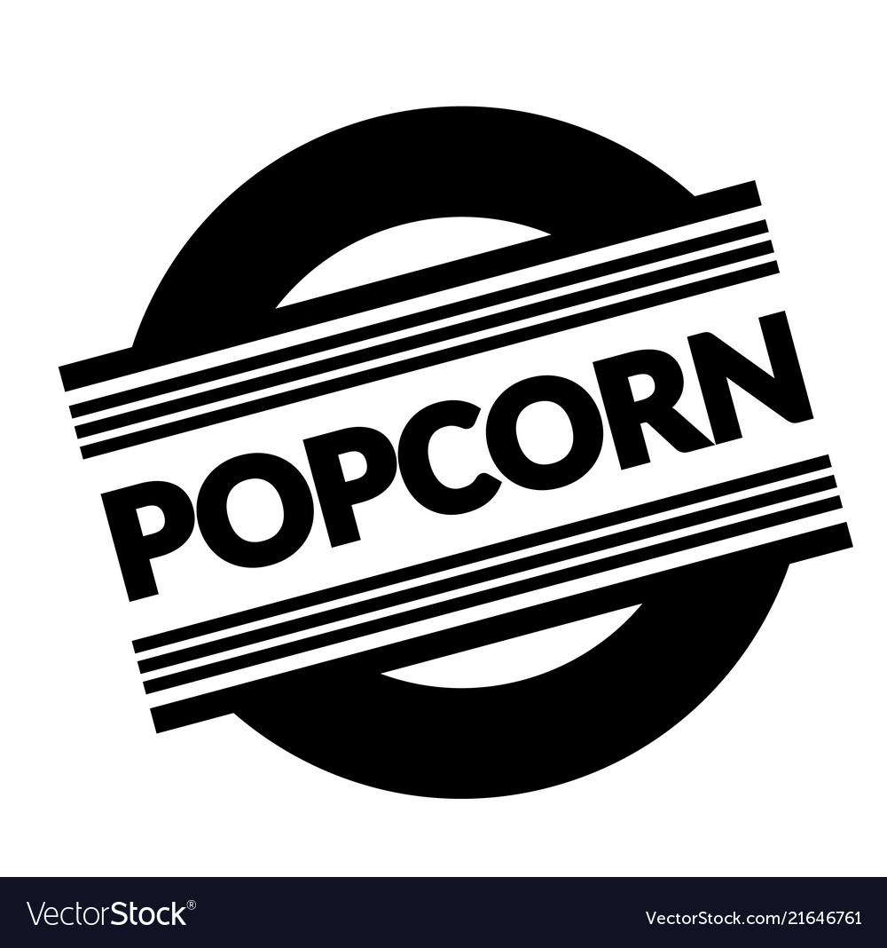 Popcorn stamp on white Royalty Free Vector Image