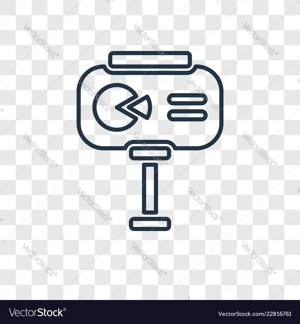 Presentation concept linear icon isolated