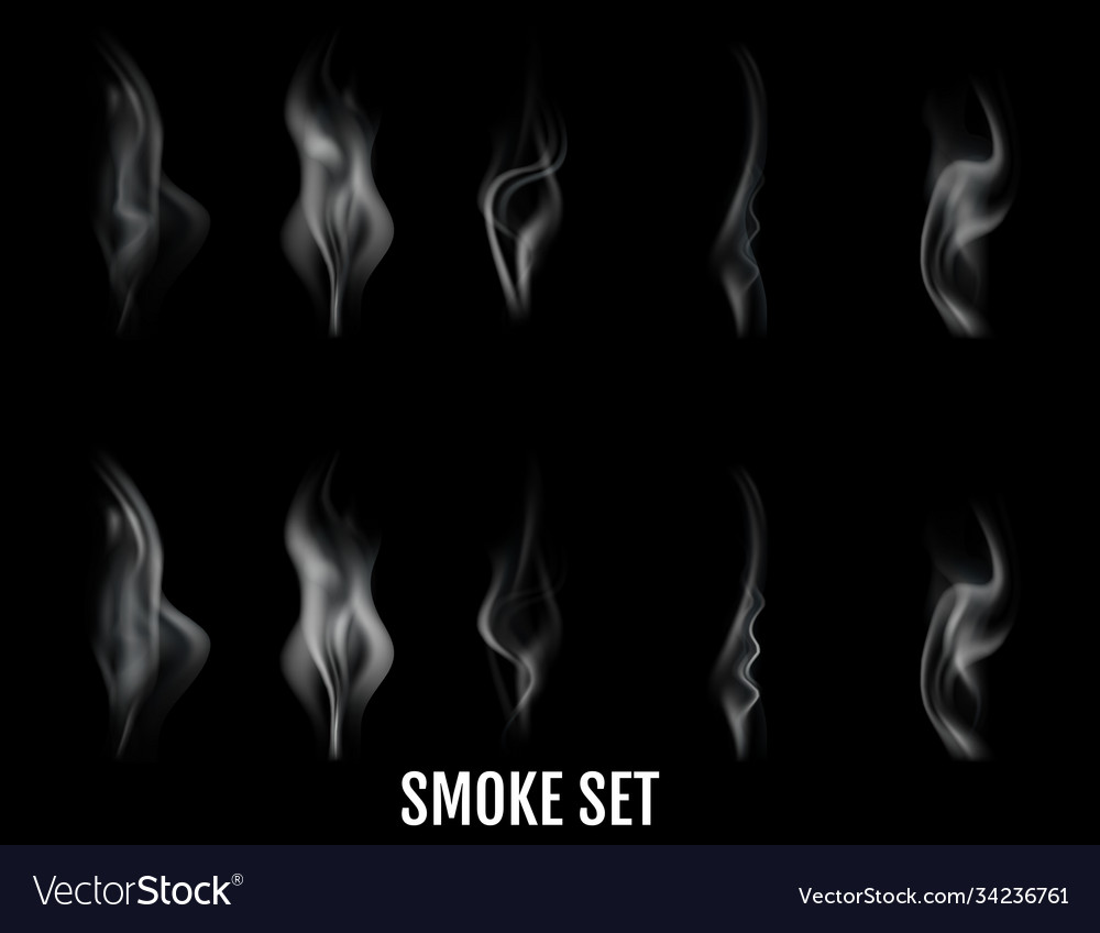 Realistic cigarette smoke waves