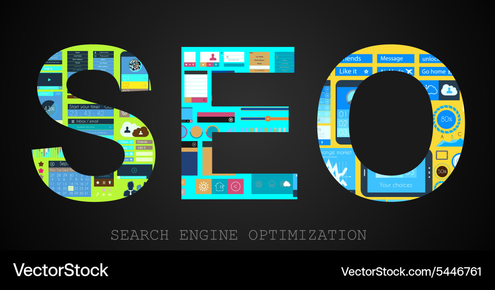 Seo search engine optimization concept Royalty Free Vector