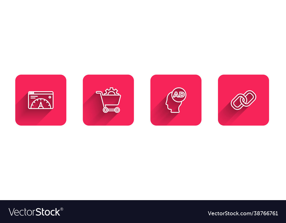 Set line website statistic shopping cart