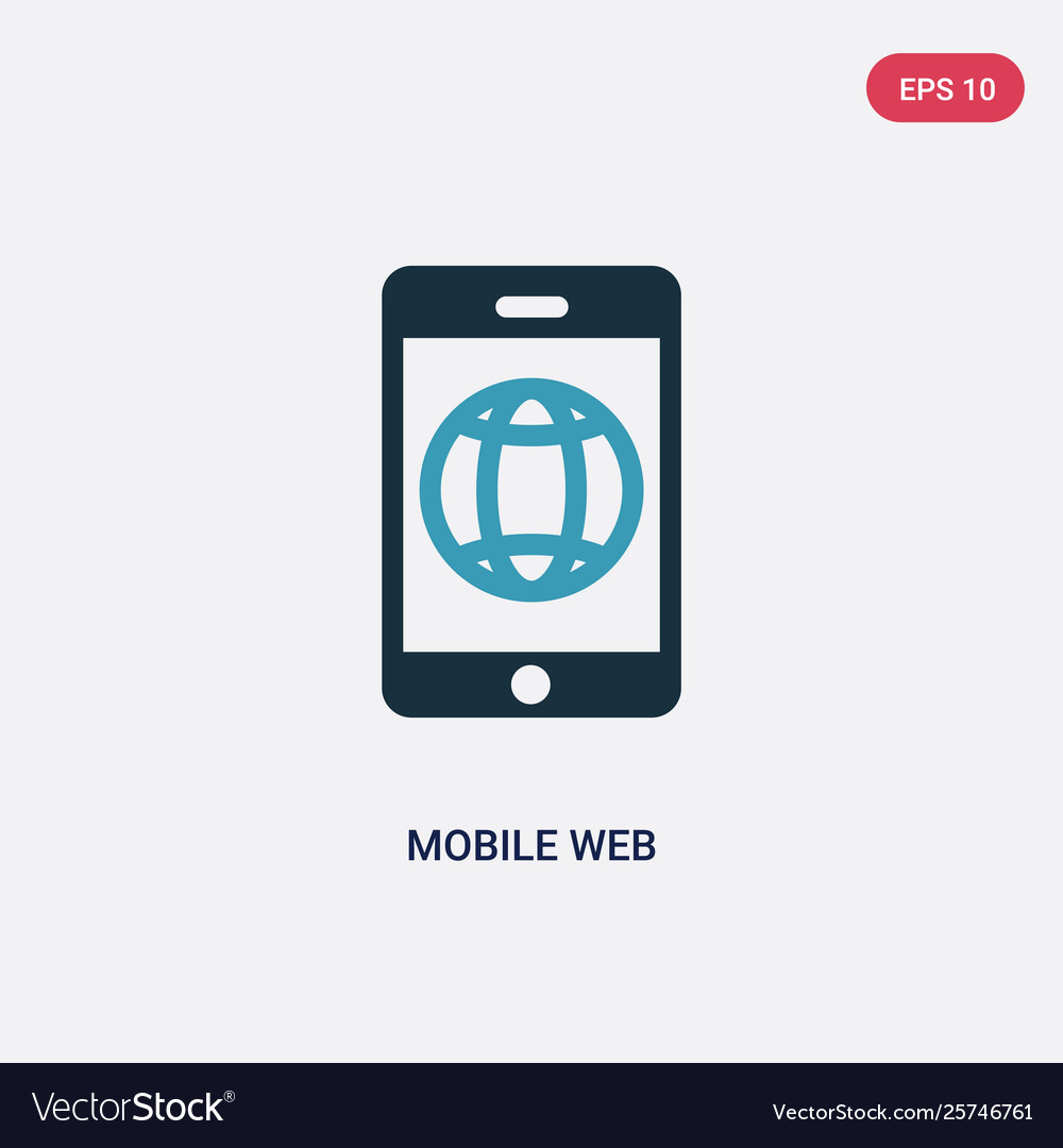 Two color mobile web icon from payment concept Vector Image Two color mobile web icon from payment concept