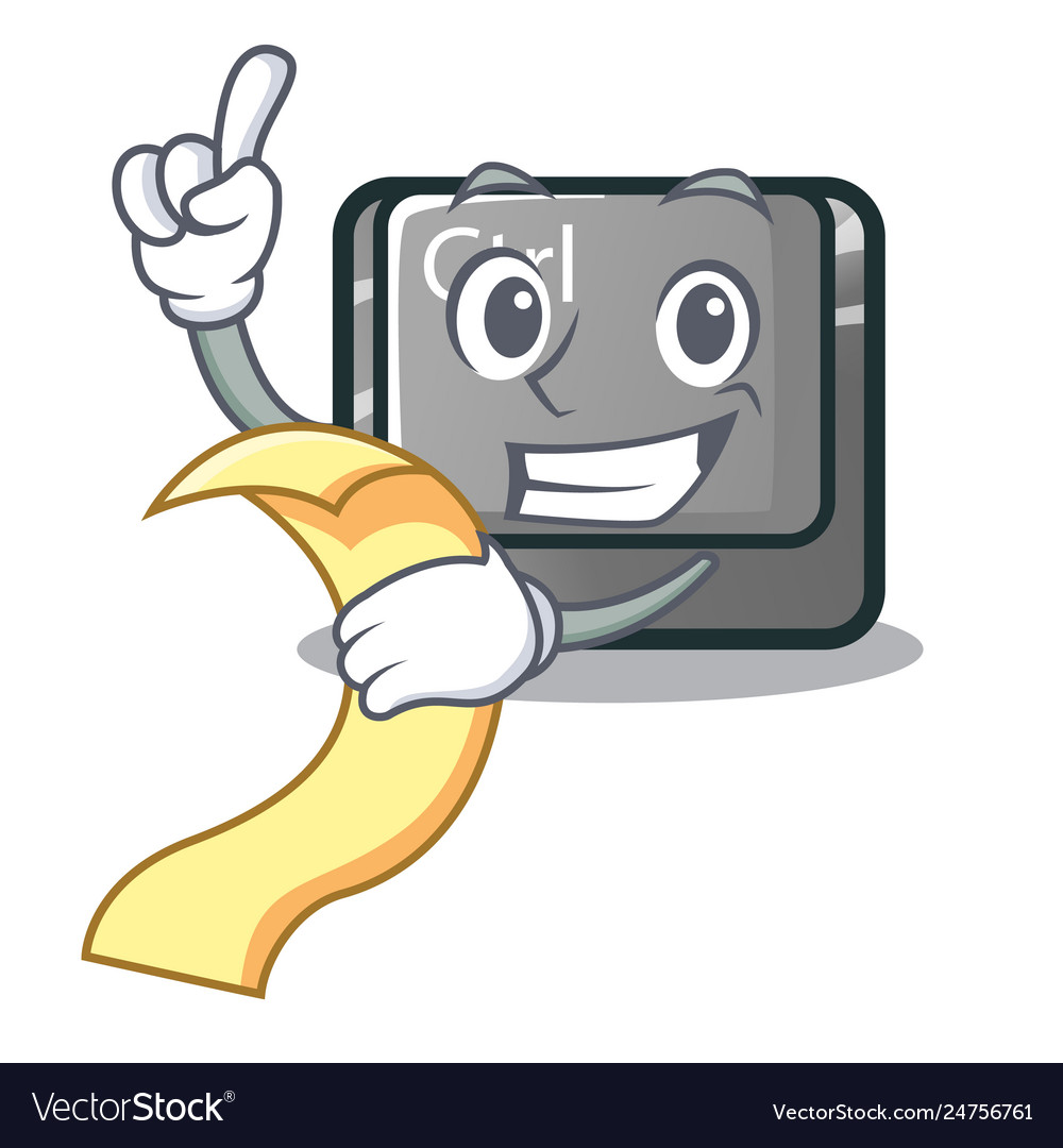 With menu character ctrl button attached vector image With menu character ctrl button attached