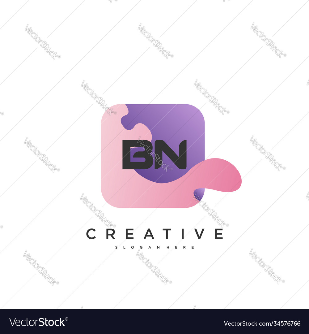 Bn Anfangsbuchstaben-Logo-Symbol-Designvorlage