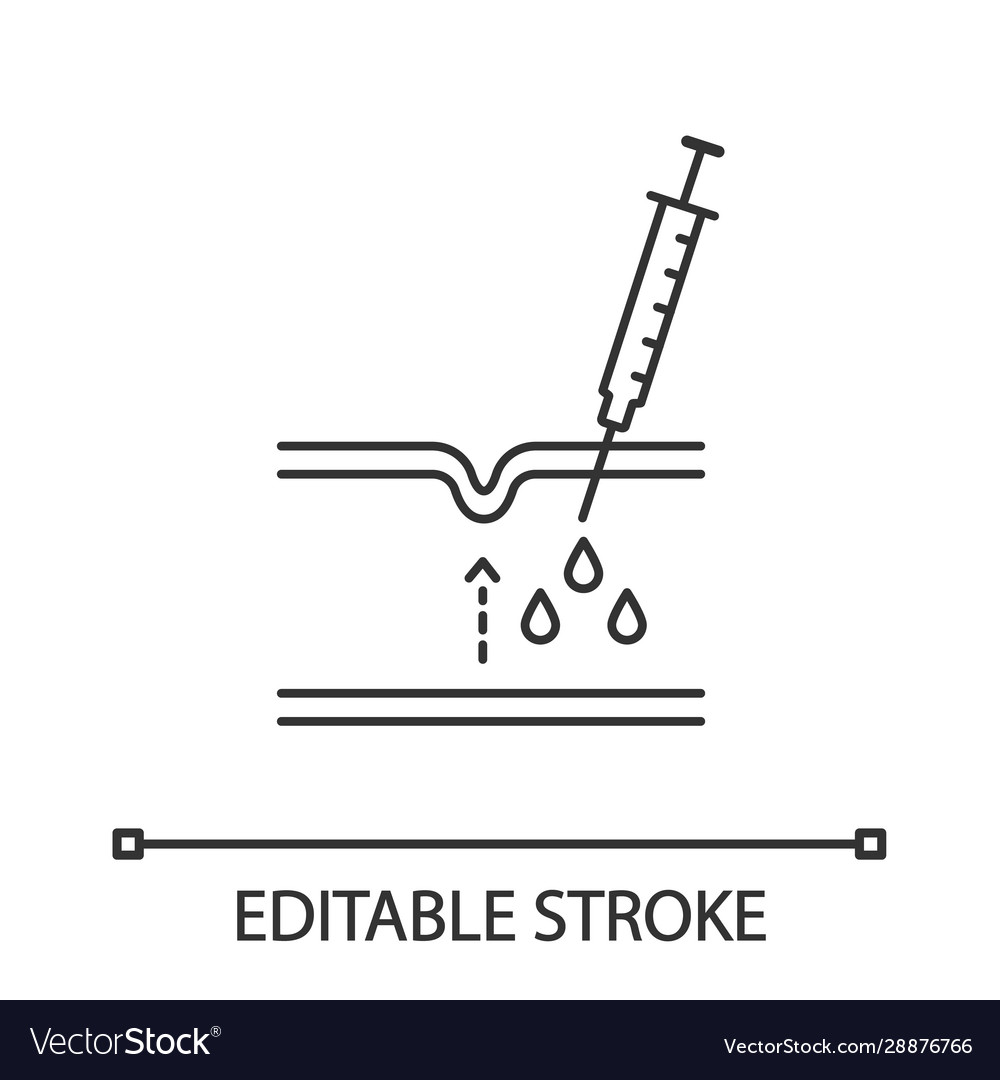 Botox Injection Icon - Linear Style