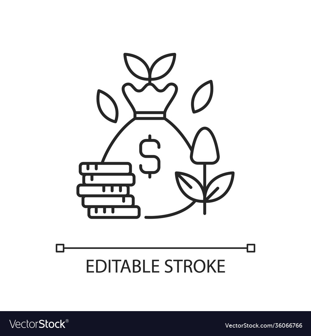 Cost efficiency linear icon vector image Cost efficiency linear icon