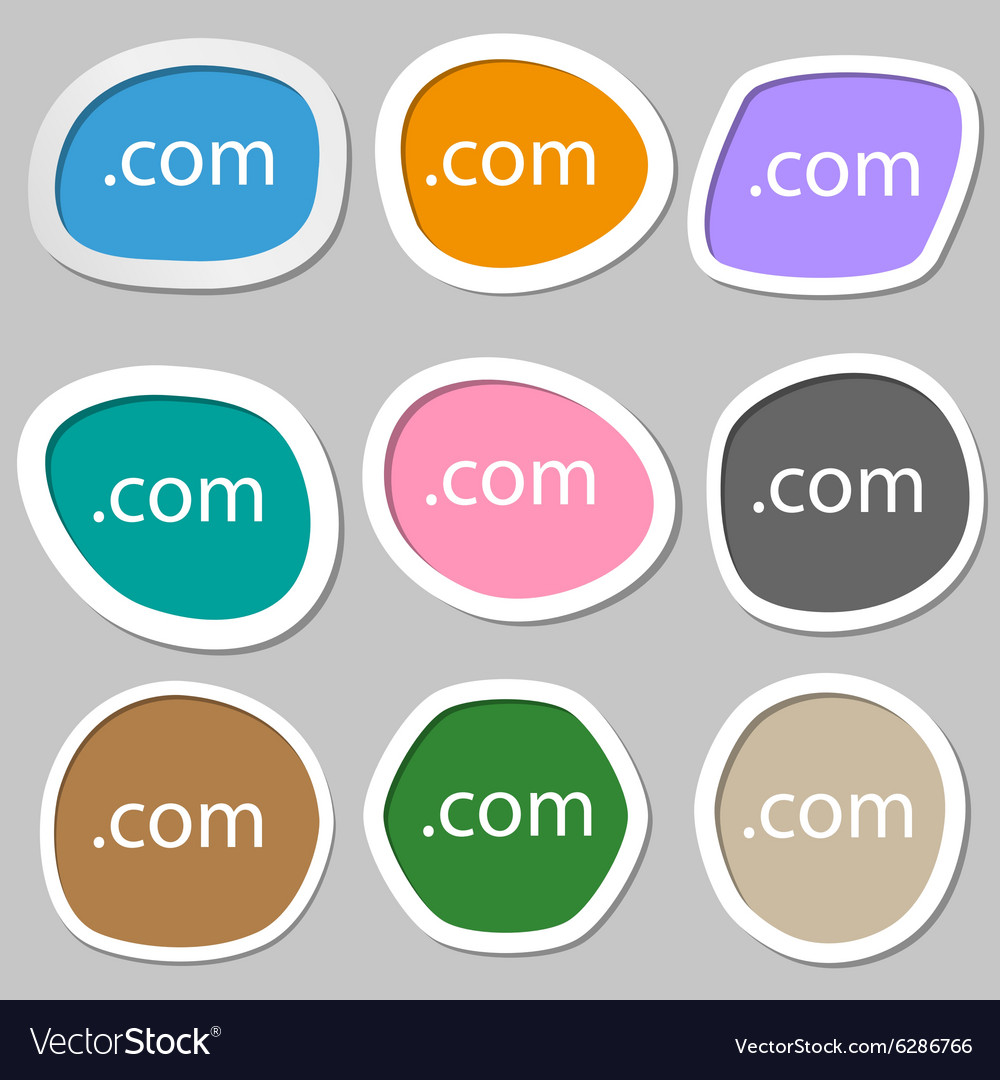Domain com sign icon top-level internet