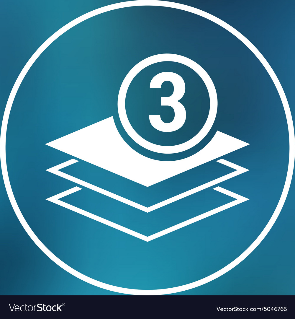 Elegant pyramid multiple layer element icons