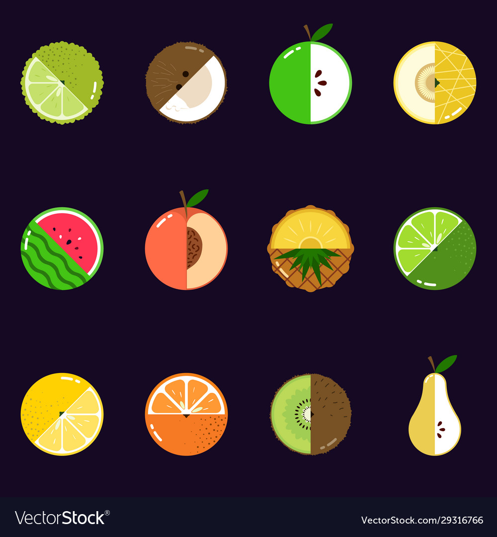 Fruits diversely oriented seamless pattern Vector Image Fruits diversely oriented seamless pattern