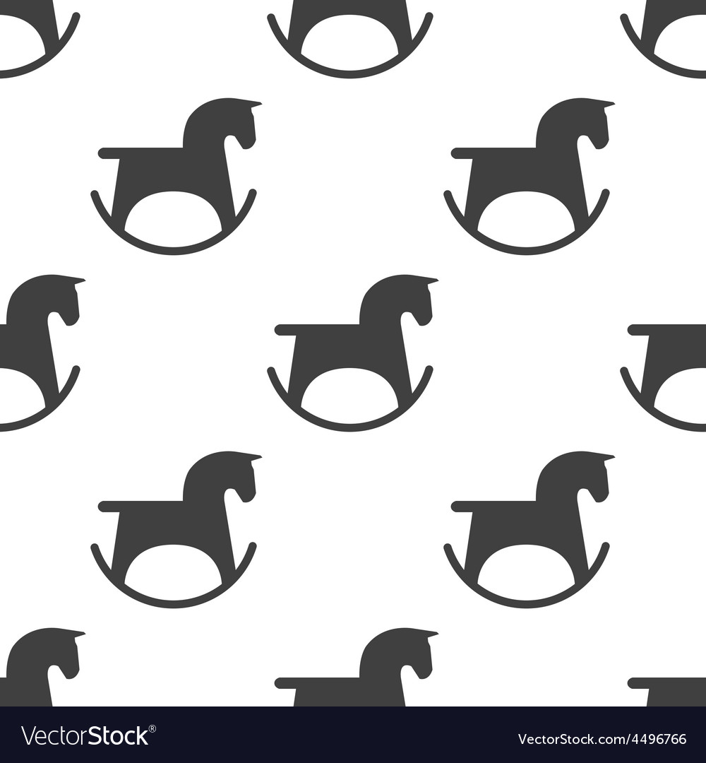 Horse toy seamless pattern Royalty Free Vector Image