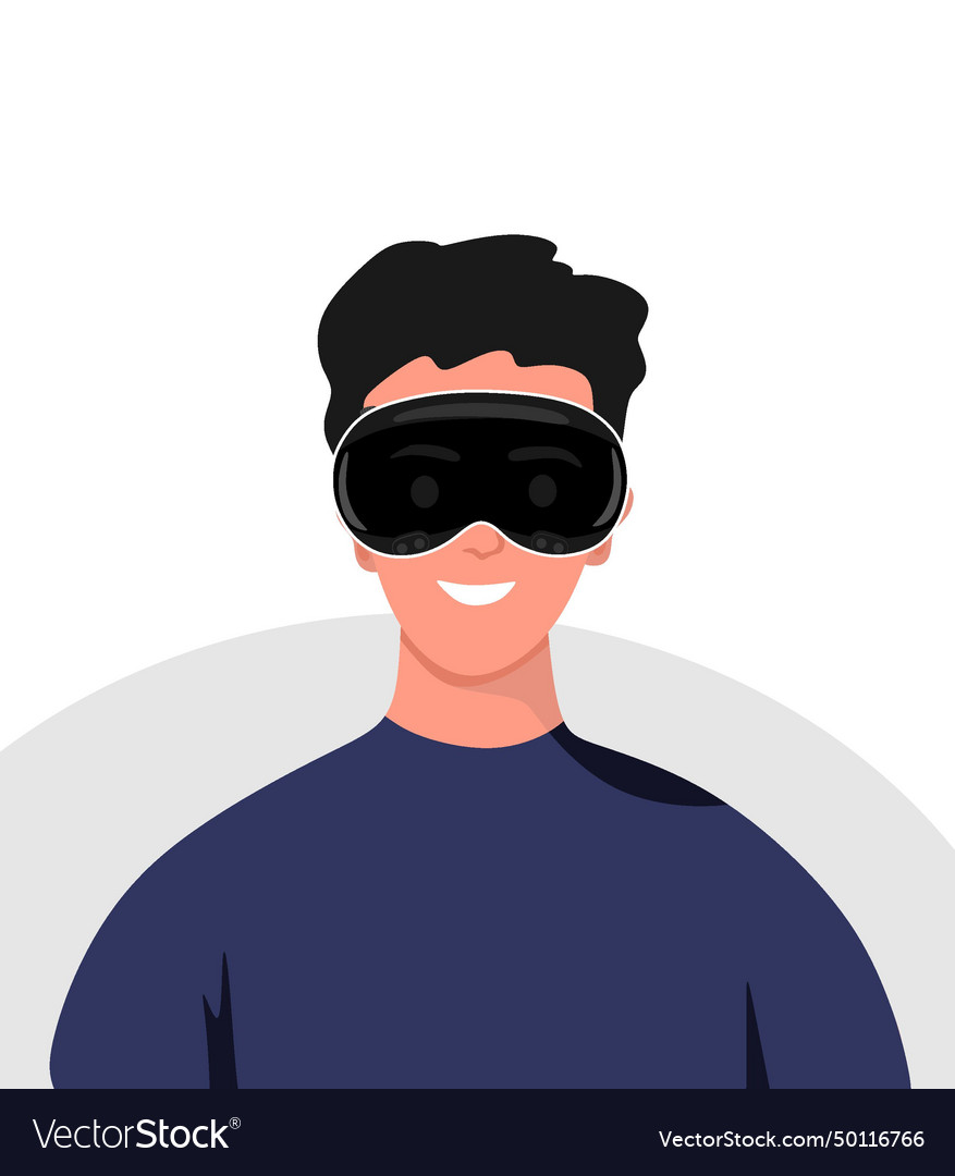 Man using spatial computing devices