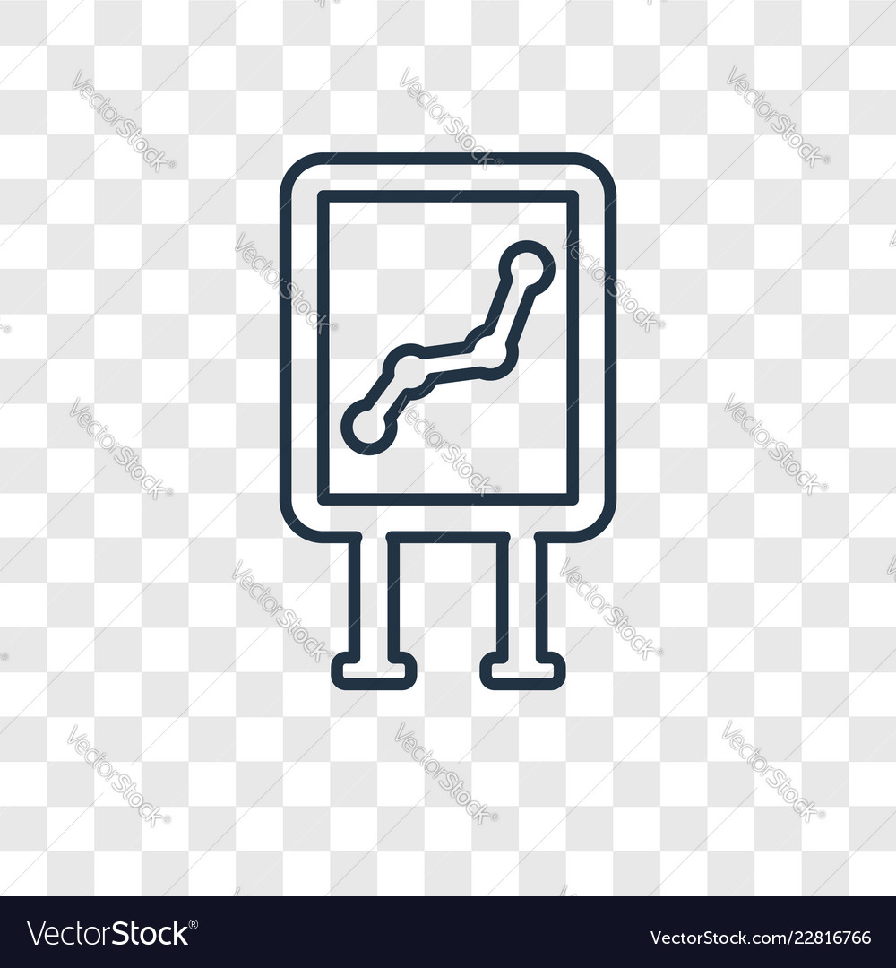 Presentation concept linear icon isolated vector image Presentation concept linear icon isolated
